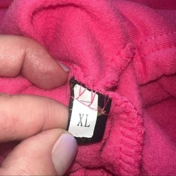 Pink Hoodie & Sweatpants Set Girls XL See-No-Evil Monkey Prints Comfortable Loun - Picture 3 of 15